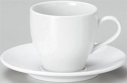 【白磁】アメリカン碗皿セット　アルミナ磁器　磁器　食器　6-18-30　碗φ83*H76　皿φ157*H20(mm)【代引き不可】