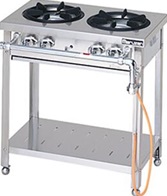 【新品・送料無料・代引不可】マルゼン ガステーブル　スタンダードタイプ　厨房機器　調理機器　MGT-074DS　W750*D450*H800(mm)