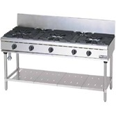 【新品・送料無料・代引不可】マルゼン ガステーブル　NEWパワークックシリーズ　厨房機器　調理機器　RGT-1565D　W1500*D600*H800(mm)