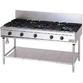 【新品・送料無料・代引不可】マルゼン ガステーブル　NEWパワークックシリーズ　厨房機器　調理機器　RGT-1575D　W1500*D750*H800(mm)