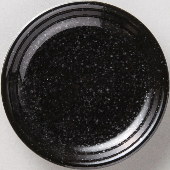 黒中華 メタ玉13cm皿 黒御影