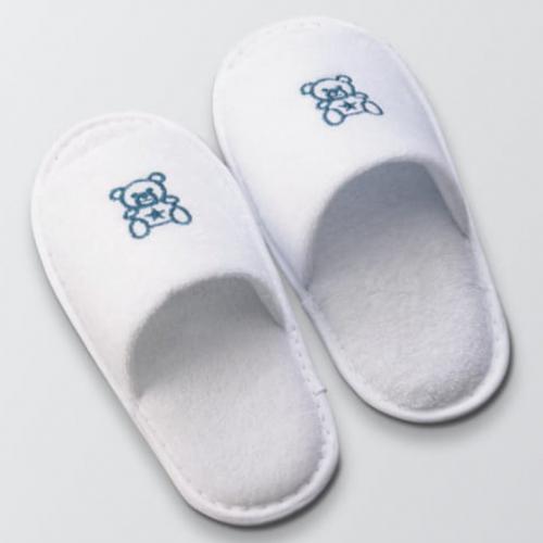 200足 子ども用スリッパ(クマ刺繡)ОPP袋入り