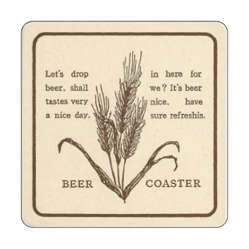 業務用　ケース販売　尚美堂　フジナップ　コースターBEER茶角丸　013704　φ90×90mm×厚1mm　2000枚(100枚×20包)/ケース