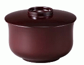 【耐熱ABS樹脂】【飯器】百合型飯器　溜内朱　親・蓋　2-332-3　φ127*H88(mm)【代引き不可】