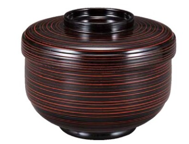 【耐熱ABS樹脂】【飯器】φ128乱筋飯器内朱　曙内朱　親・蓋　2-332-8　業務用　飯器　φ125*H95(mm)【代引き不可】