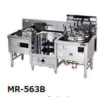 【新品・送料無料・代引不可】マルゼン デラックスタイプ 中華レンジ 内管式 3口レンジ MR-563B W1750*D750*H720(mm)