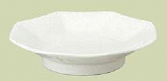 【代引不可】業務用　和風中華 粉引　八角高台19cm皿　[188×40(mm)]　76140073