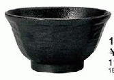 【代引不可】14cmけずり丼　黒耀　アルミナ磁器　食器　88245071　W138*H80(mm)