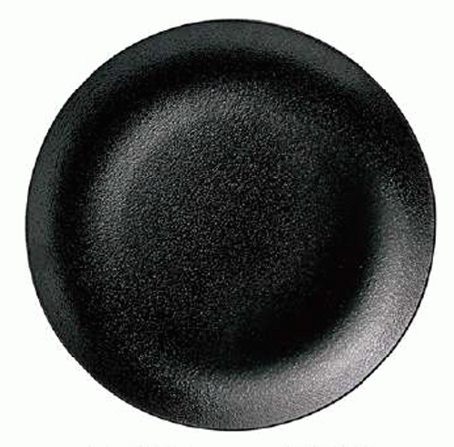 【代引不可】業務用　和風中華 黒耀  メタ玉19cm皿　[190×24(mm)]　35072071