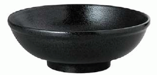 【代引不可】業務用　和風中華 黒耀　玉渕13cm鉢　[130×50(mm)・320cc]　88642071