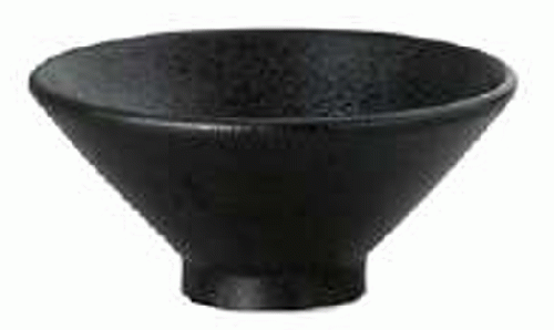 【代引不可】業務用　和風中華 黒耀　切立14cmライス碗　[140×66(mm)・390cc]　44414071