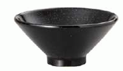 【代引不可】業務用　黒中華　黒御影　切立15cmライス碗　食器　[151×72(mm)・490cc]　44415071