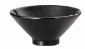 【代引不可】業務用　黒中華　黒御影　切立15cmライス碗　食器　[151×72(mm)・490cc]　44415071