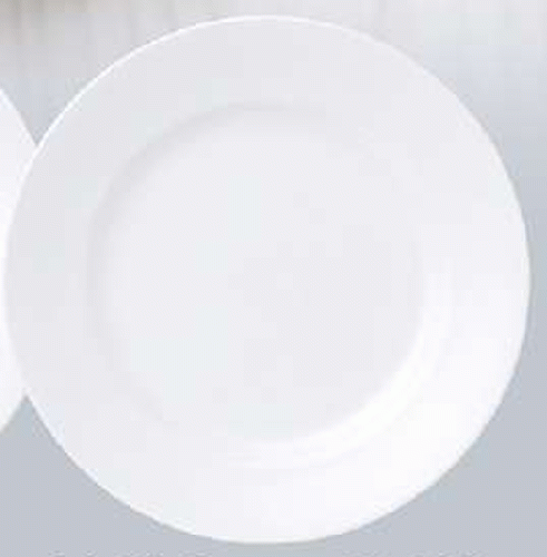 【代引不可】 業務用　リム玉24cm皿　白　アルミナ磁器　食器　31092001　φ245*H30(mm)