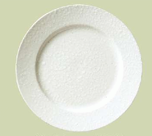 【代引不可】 業務用　リム玉26cm皿　粉引　アルミナ磁器　食器　31000073　φ262*H30(mm)