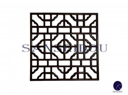 【掛飾】60cm井字正方格　セイジセイホウカク　装飾品　内装　本場　飾り　中華　木製　SJS6060　W600*D15*H600