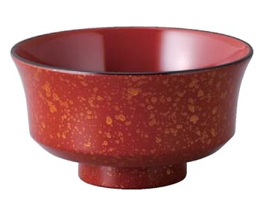 【耐熱ABS樹脂】φ121新天竜寺汁椀　朱津軽内朱　2-212-11　φ121*H66(mm)　【代引き不可】