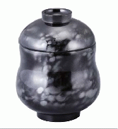【熱硬化性樹脂】ひさご小吸椀　銀雲内黒　親・蓋　2-234-12　φ77*H99(mm)　【代引き不可】