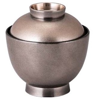 【耐熱ABS樹脂】3.2寸玉子椀　ブロンズ乾漆内黒　親・蓋　2-246-5　φ96*H100(mm) 【代引き不可】