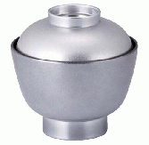 【耐熱ABS樹脂】 積楽無地椀　銀乾漆内黒　親・蓋  2-249-14　φ103*H102(mm) 【代引き不可】