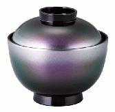 【耐熱ABS樹脂】 3.8寸新高仙才椀　オーロラ内黒　親・蓋  2-266-10　φ110*H103(mm) 【代引き不可】