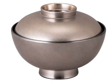 【耐熱ABS樹脂】 4寸台平仙才椀　ブロンズ乾漆内黒　親・蓋  2-270-11　φ124*H90(mm) 【代引き不可】