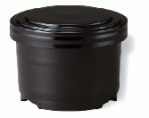 【ABS樹脂】 桶型飯器(小)　黒(内朱)　親・蓋　飯器　2-334-12 【代引き不可】
