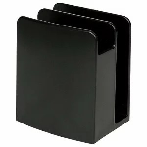 10個 樹脂製 シンビ メニュー立兼用ナプキンスタンド SHO-149-L 黒