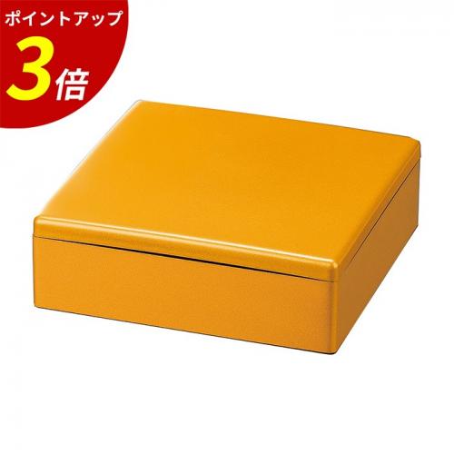 重箱 一段  6.5寸彩重1段セット(外寸19.6cm角 高さ6.5cm)金 福井クラフト