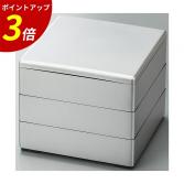 重箱 3段6.5寸彩重3段セット(外寸19.6cm角 高さ17.6cm)銀 福井クラフト