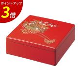 重箱 一段6.5寸彩重1段セット(外寸19.6cm角 高さ6.5cm)朱花車 福井クラフト