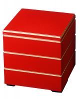 重箱 3段  6寸校倉三段重 朱渕金 福井クラフト