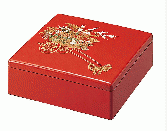 重箱 一段6.5寸彩重1段セット(外寸19.6cm角 高さ6.5cm)朱花車 福井クラフト