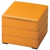 重箱 3段金塗 業務用 樹脂製7.0寸彩重3段セット(外寸21.0cm角 高さ16.5cm) 福井クラフト