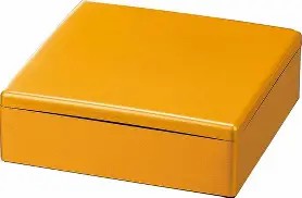 10セット　重箱 1段  6.5寸彩重1段(外寸19.6cm角 高さ6.5cm)金 福井クラフト