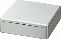 10セット　重箱 1段 6.5寸彩重1段 (外寸19.6cm角 高さ6.5cm)銀 福井クラフト