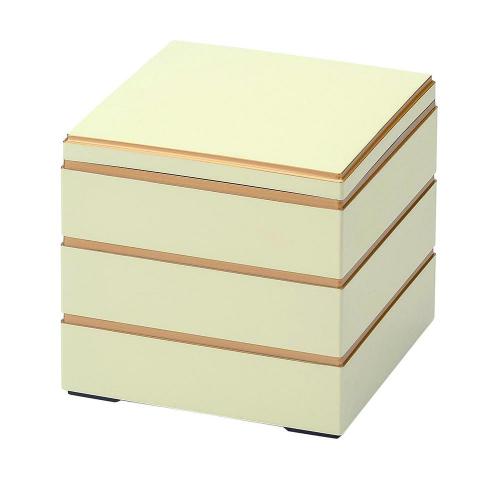 10セット 重箱 3段 6寸校倉三段重  白渕金 福井クラフト