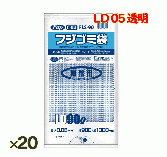 フジゴミ袋 LD 90L 05 透明200 (10 枚 ×20 袋)/ケース*3ケース