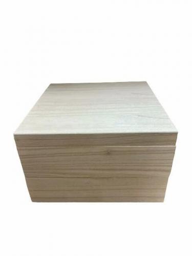 10セット重箱 二段 | 木製 おせち重 行楽重 オードブル お節 お花見 ランチボックス 運動会 イベント 行楽 業務用 日本製 | 木製6.5寸桐福籠二段重 仕切り別 白木 福井クラフト