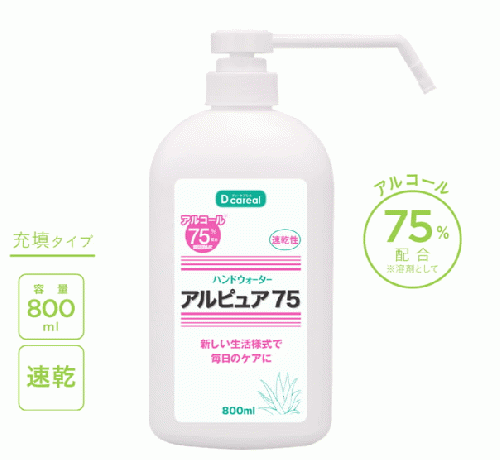 24本入　ハンドウォーターアルピュア75(800ml)