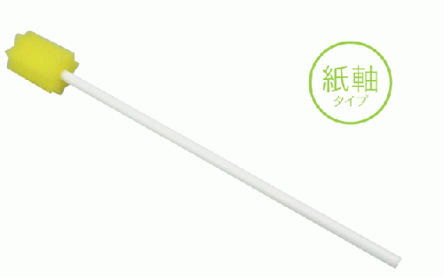 1,800本/外箱 P-50Y紙軸口腔ケアスポンジ(個包装)