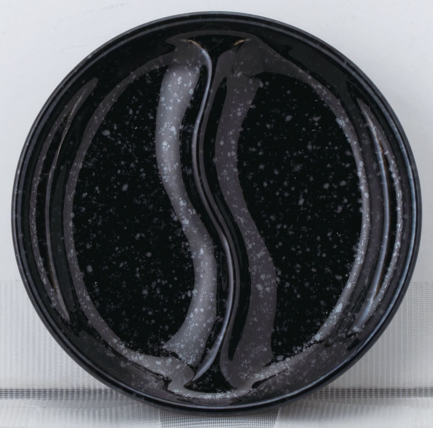 天河 黒御影 10cm二分皿 黒御影 10.2×2cm