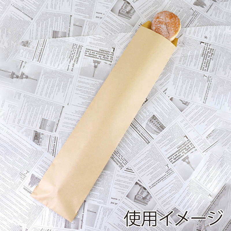 【業務用】【パン包材】大阪ポリエチレン販売　耐油紙ロング袋　15328　100×415+18　1000枚入り