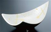 【有田焼】錦黒化粧黄タタキラスター笹型小鉢　1個　商品番号:2-1494-2【代引き不可】
