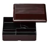 【ABS樹脂】8寸　安来弁当<固定仕切>新溜　商品番号:2-703-8【代引き不可】