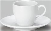 【白磁】エスプレッソ碗皿セット　アルミナ磁器　磁器　食器　6-18-22　碗φ66*H56　皿φ132*H20(mm)【代引き不可】