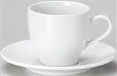 【白磁】アメリカン碗皿セット　アルミナ磁器　磁器　食器　6-18-30　碗φ83*H76　皿φ157*H20(mm)【代引き不可】