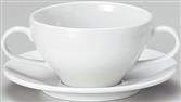 【白磁】ブイヨン碗皿セット　アルミナ磁器　磁器　食器　6-18-32　碗φ104*H60　皿φ157*H20(mm)【代引き不可】