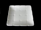 21cmライン付正角皿　お皿　食器　磁器　メイン　店舗　一品　210*210*30　29478