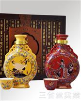 【送料無料(本州限定)・代引不可】越王台陳年 30年・25年 花彫酒 (壷) 300ml 15度 2本セット×8本　SK0104　1582-6021